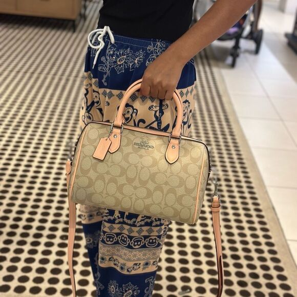 NWT Coach Rowan Satchel Bag In Signature Canvas - Picture 8 of 8